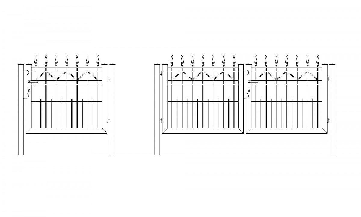 RANKO Garda Tor Standard 2-flg. Design Bastone — Beispielabbildung